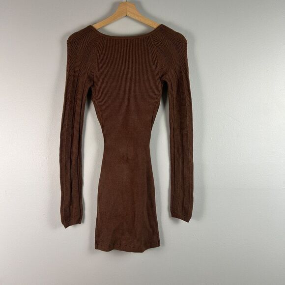 H:ours (Revolve) Willa  Rib Knit Long Sleeve Mini Dress - Picture 3 of 9